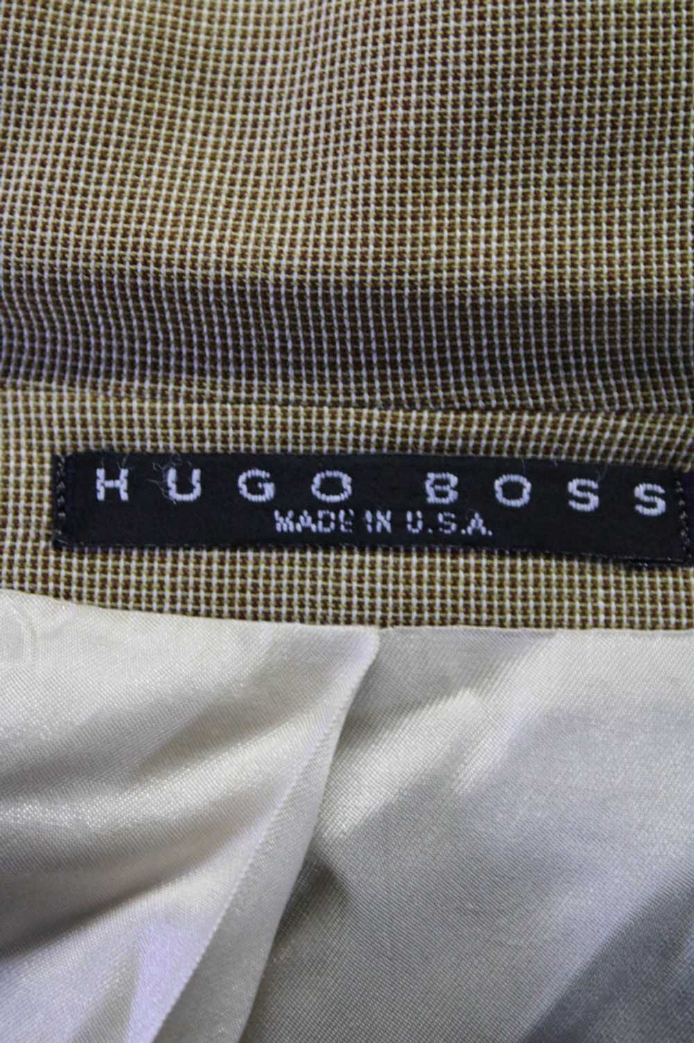 Boss Hugo Boss Mens Beige Wool Three Button Long … - image 6