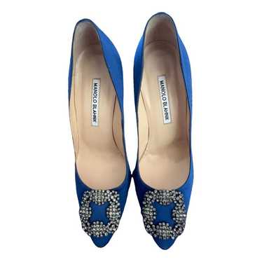 Manolo Blahnik Hangisi silk heels - image 1