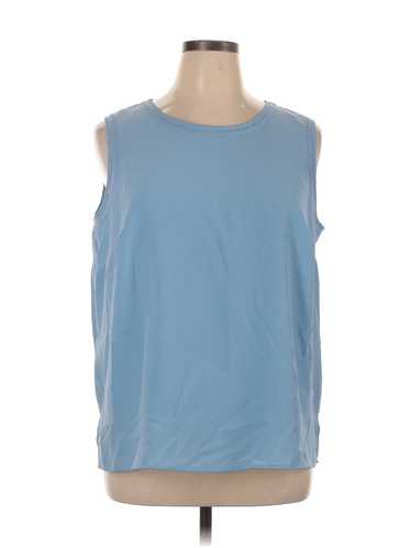 Karen Scott Women Blue Sleeveless Top 1X Plus