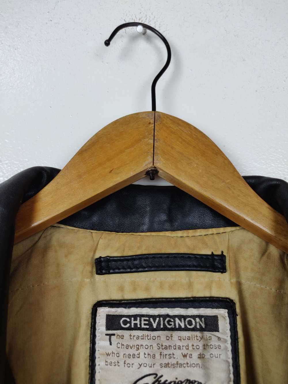 Chevignon × Leather Jacket × Vintage Vintage Chev… - image 9