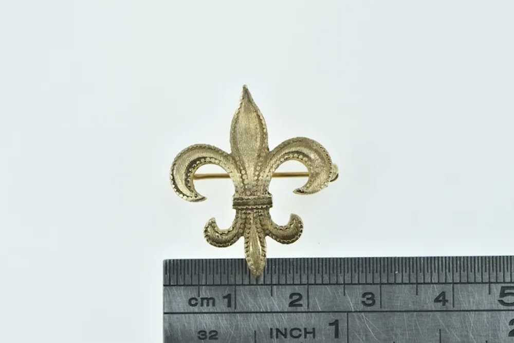 14K Fleur De Lis Symbol Ornate Watch Hanger Pin/B… - image 4