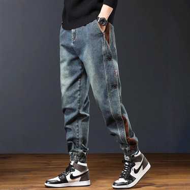 Japanese Brand × Jean × Streetwear Spliced ​​over… - image 1