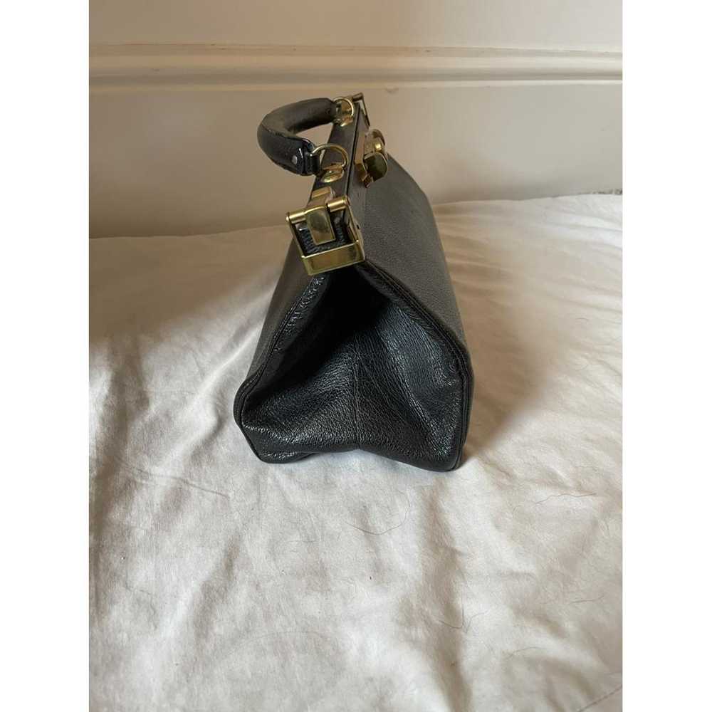 Non Signé / Unsigned Leather handbag - image 3