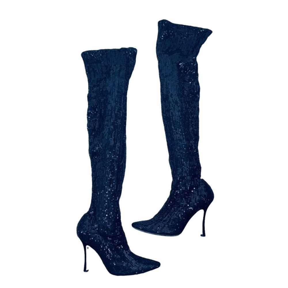 Manolo Blahnik Cloth boots - image 4