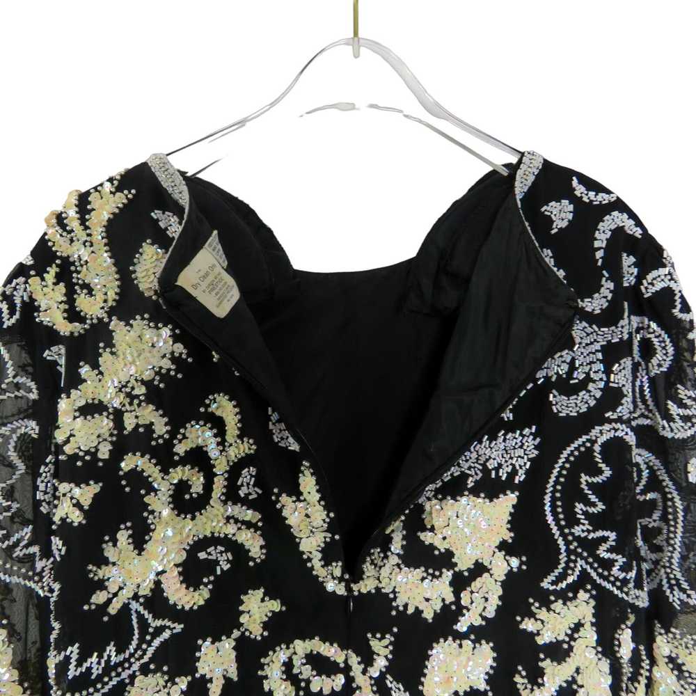 Vintage Vintage Sequin Beaded Paisley Blouse Blac… - image 12