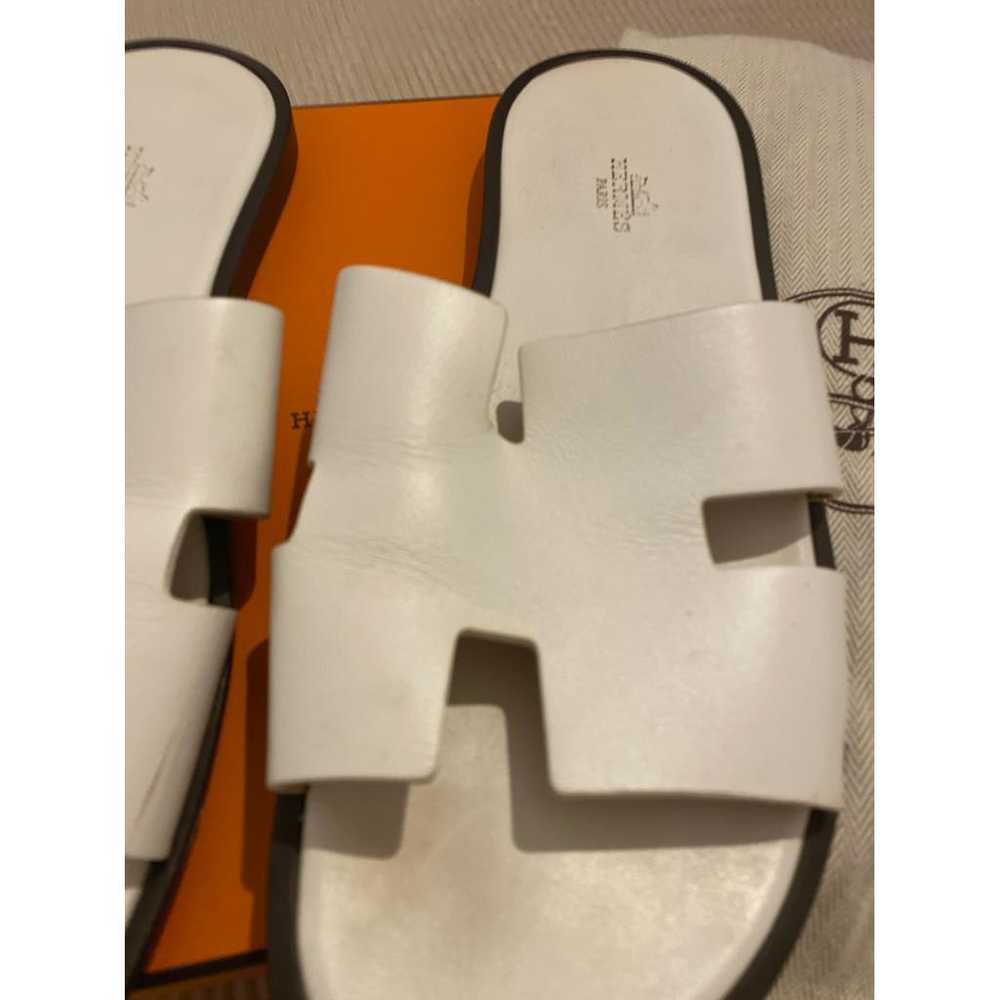 Hermès Izmir leather sandals - image 5