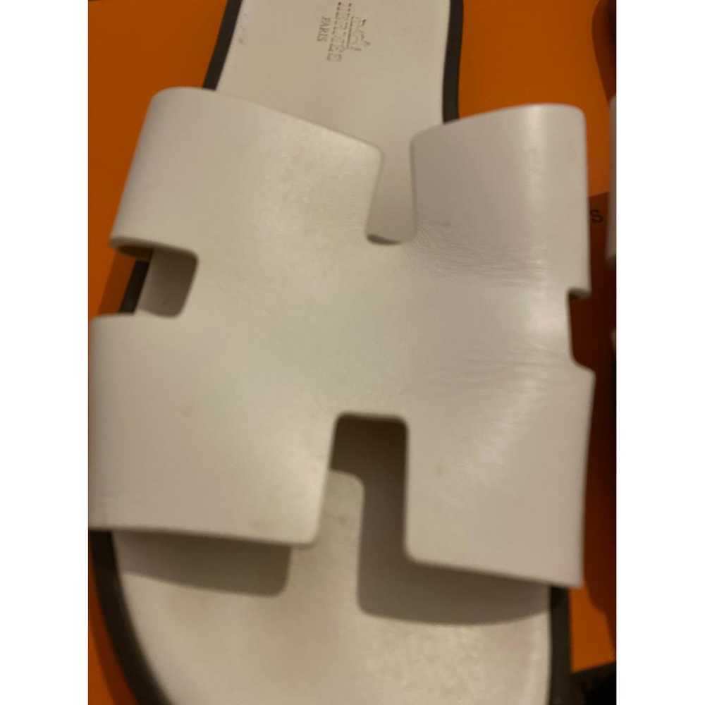 Hermès Izmir leather sandals - image 6