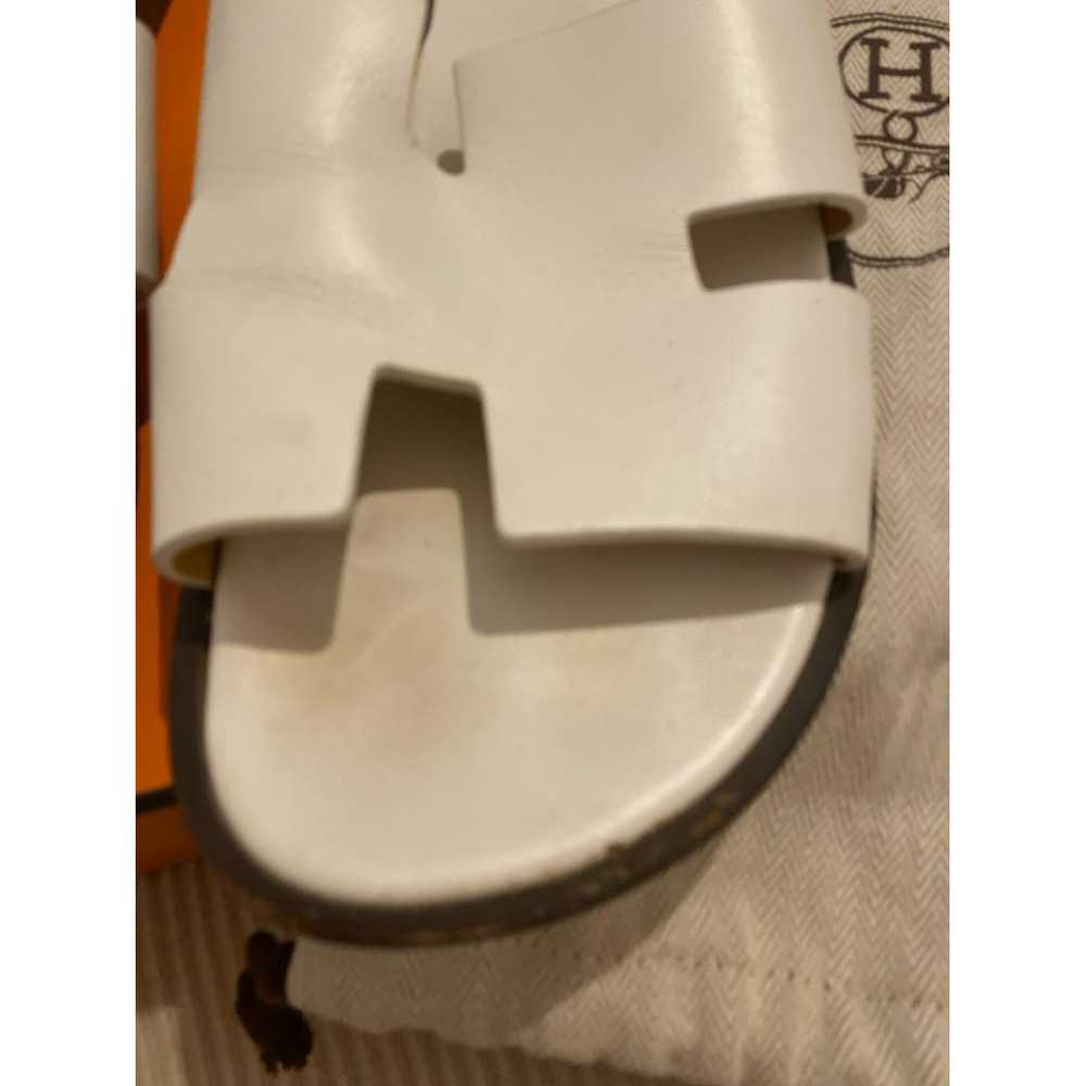 Hermès Izmir leather sandals - image 8