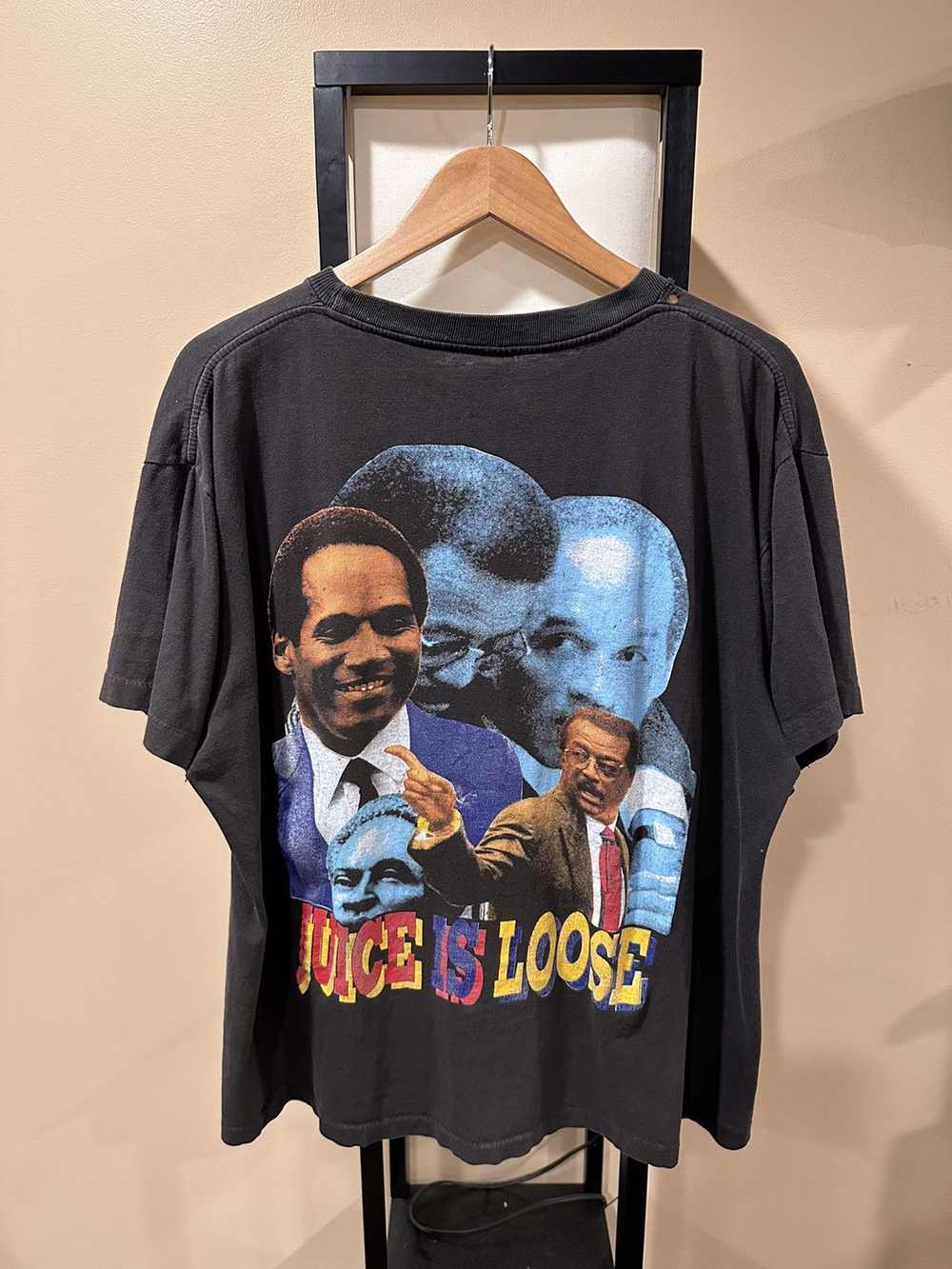 Rap Tees × Vintage Vintage OJ Simpson Black Faded… - image 2