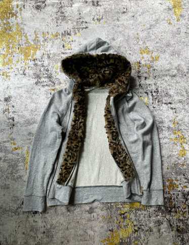 ジャケット・アウター 00s leather fur hoodie leopard opium LGB 00s leather fur hoodie leopard opium LGB