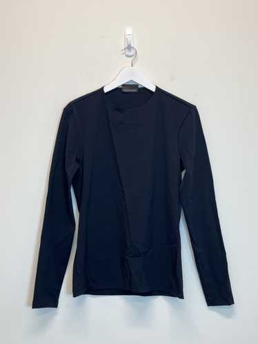 Balenciaga Matte Jersey Back Tab Long Sleeve Top