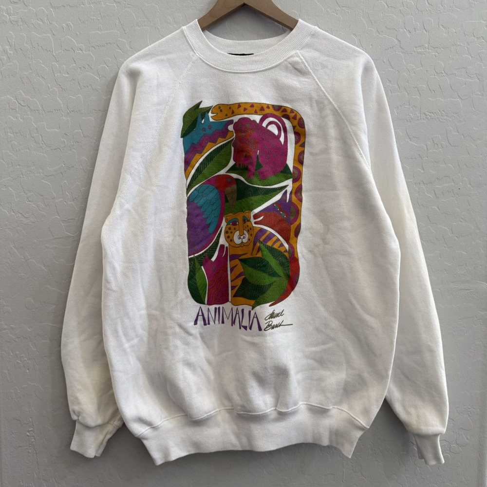 Streetwear × Vintage Vintage Jungle Art Crewneck - image 1