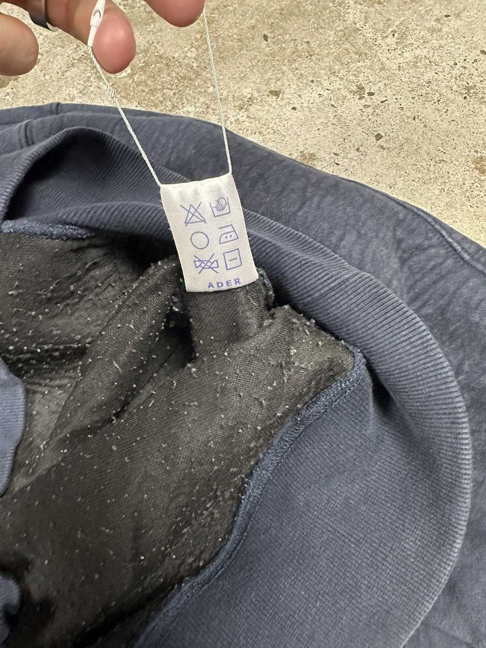 Ader Error Ader Error Navy Boxy Camel Hoodie Cent… - image 11