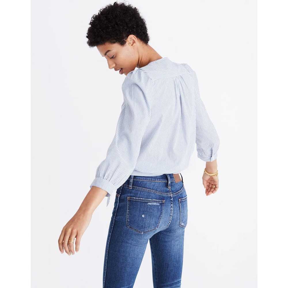 Madewell Madewell Wrap Top in Indigo Stripe Blous… - image 2