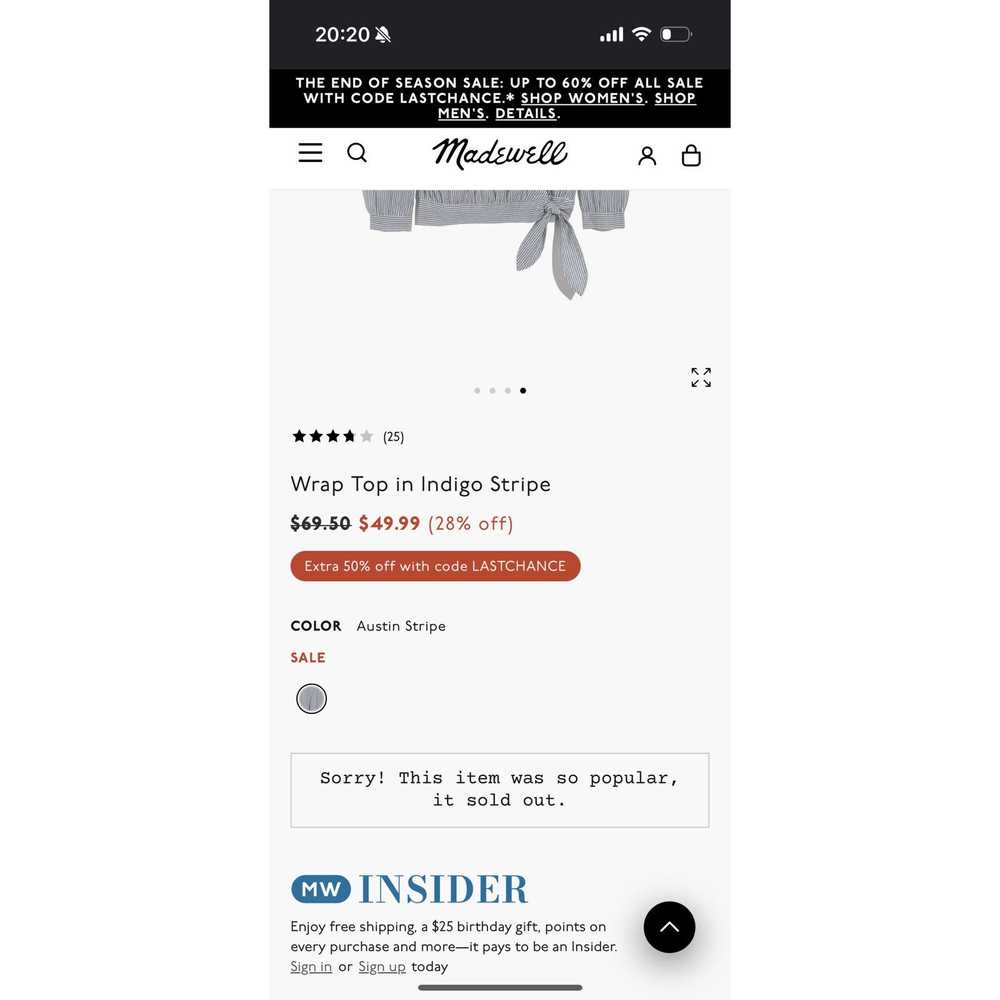 Madewell Madewell Wrap Top in Indigo Stripe Blous… - image 4