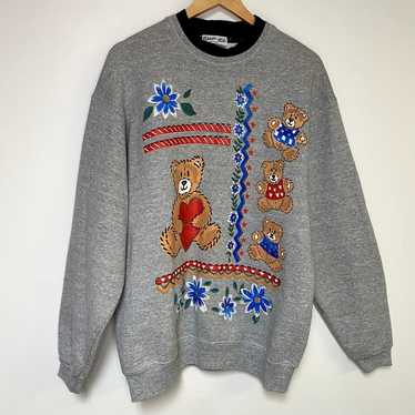 Vintage Vintage Grandma Sweatshirt 90s Teddy Bear 