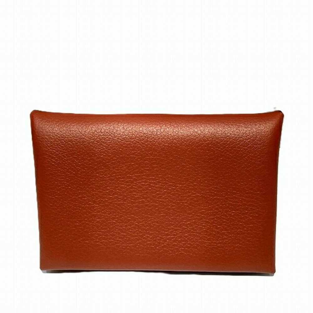 Hermes Hermes Calvi Brown Leather B Stamp Small I… - image 1