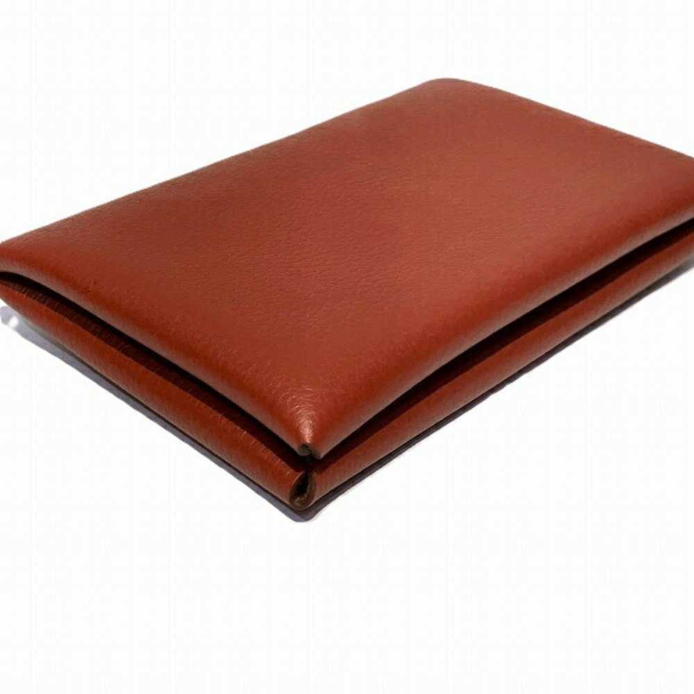 Hermes Hermes Calvi Brown Leather B Stamp Small I… - image 3