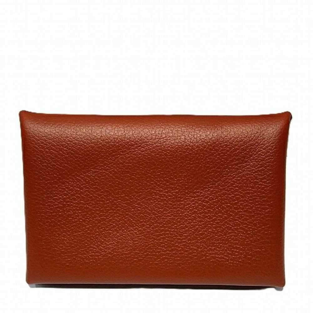 Hermes Hermes Calvi Brown Leather B Stamp Small I… - image 9