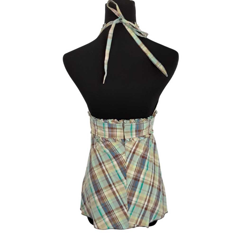 Vintage 90s Plaid Halter Top Padded Camisole Y2K … - image 5