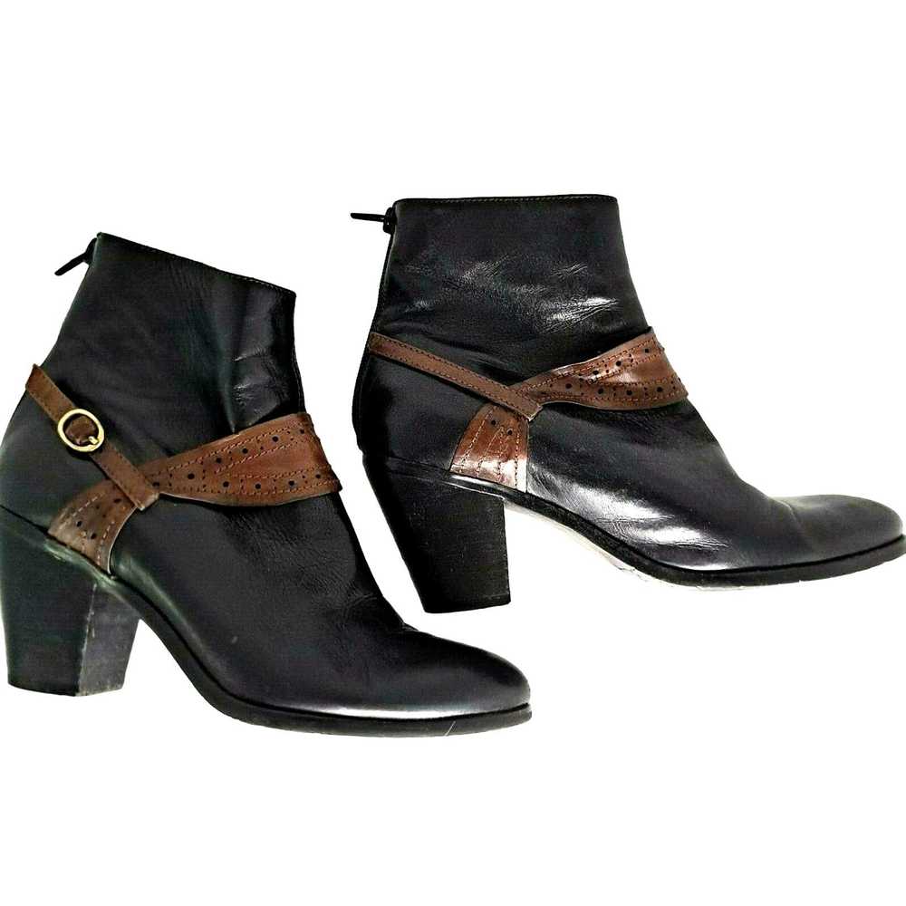 Other Ankle Boots BLK BRN Leather 7 Zip Harness E… - image 1