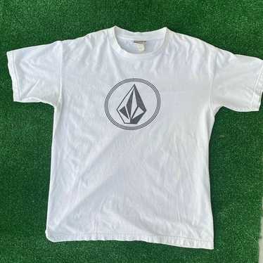Vintage Men's Volcom Logo White T Shirt Size L - Gem