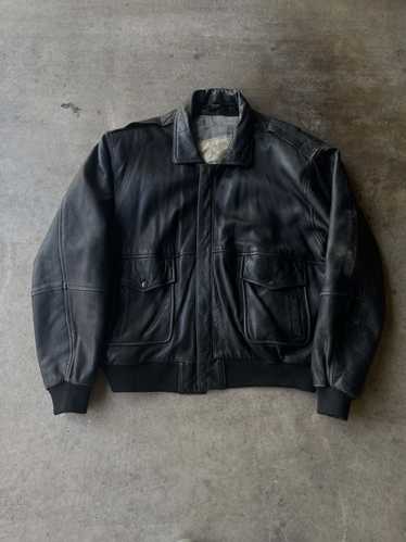 Leather Jacket × Vintage 90s Black Leather Jacket