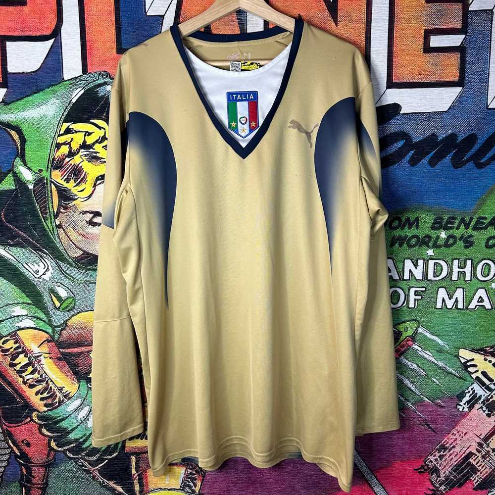 Puma × Vintage Y2K Italy Goalkeeper Jersey Size M… - image 1