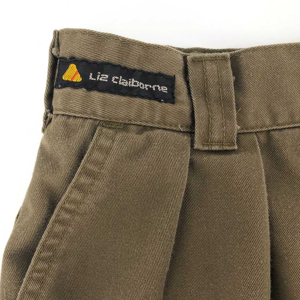 Claiborne × Vintage 90s Liz Claiborne pleated oli… - image 3