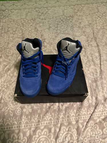 Nike Air jordan 5 blue suede