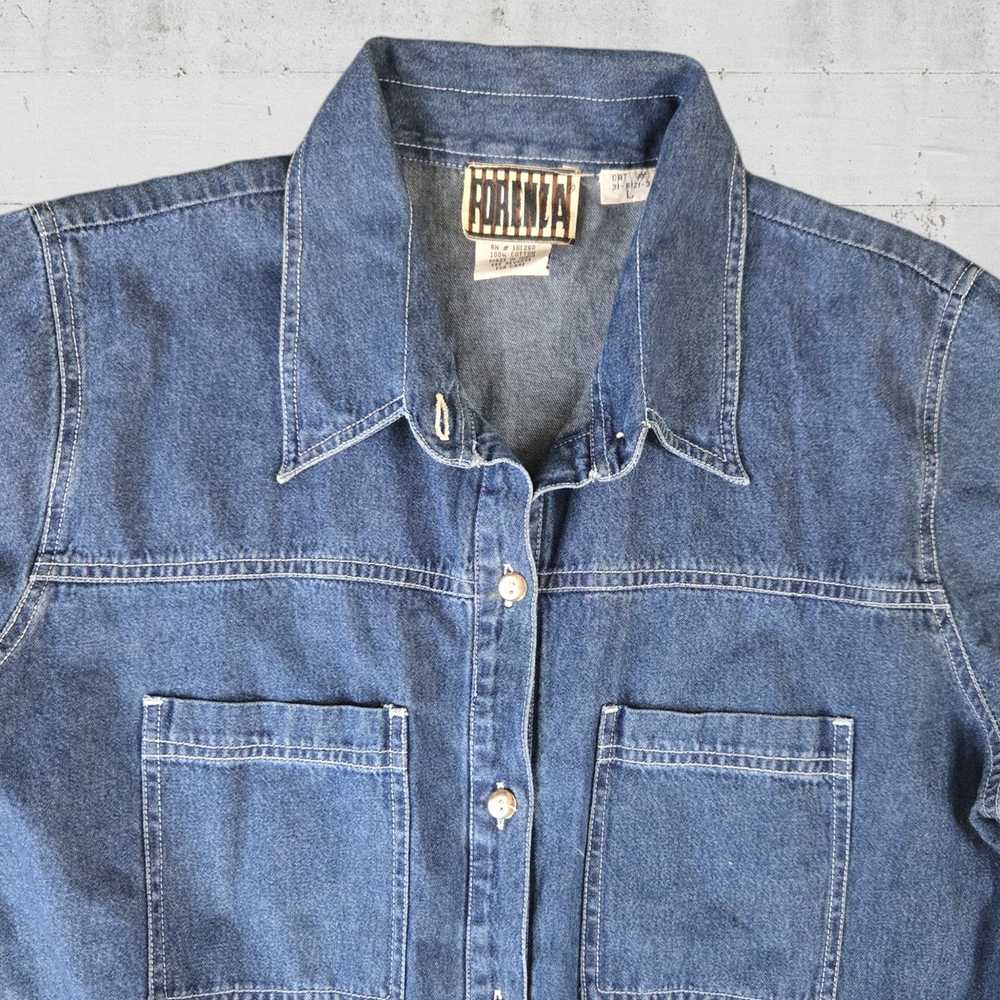 Vintage Vintage Forenza Denim Romper Size Large - image 2