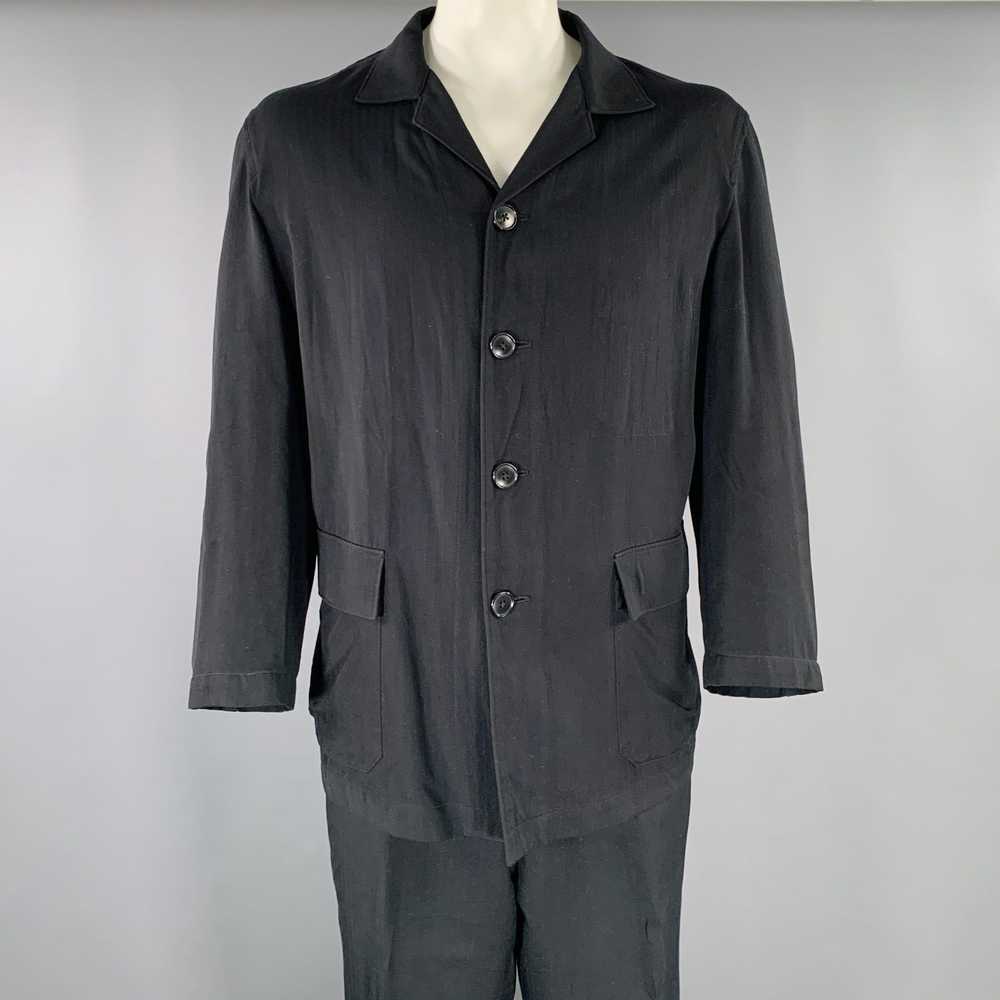 Designer Y's by YOHJI YAMAMOTO Black Rayon Single… - image 1