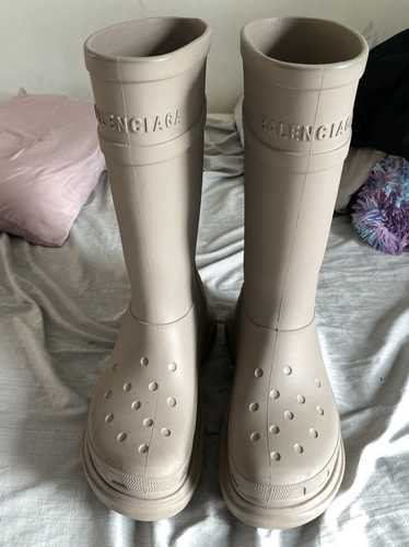 Balenciaga × Crocs Balenciaga x crocs boots beige