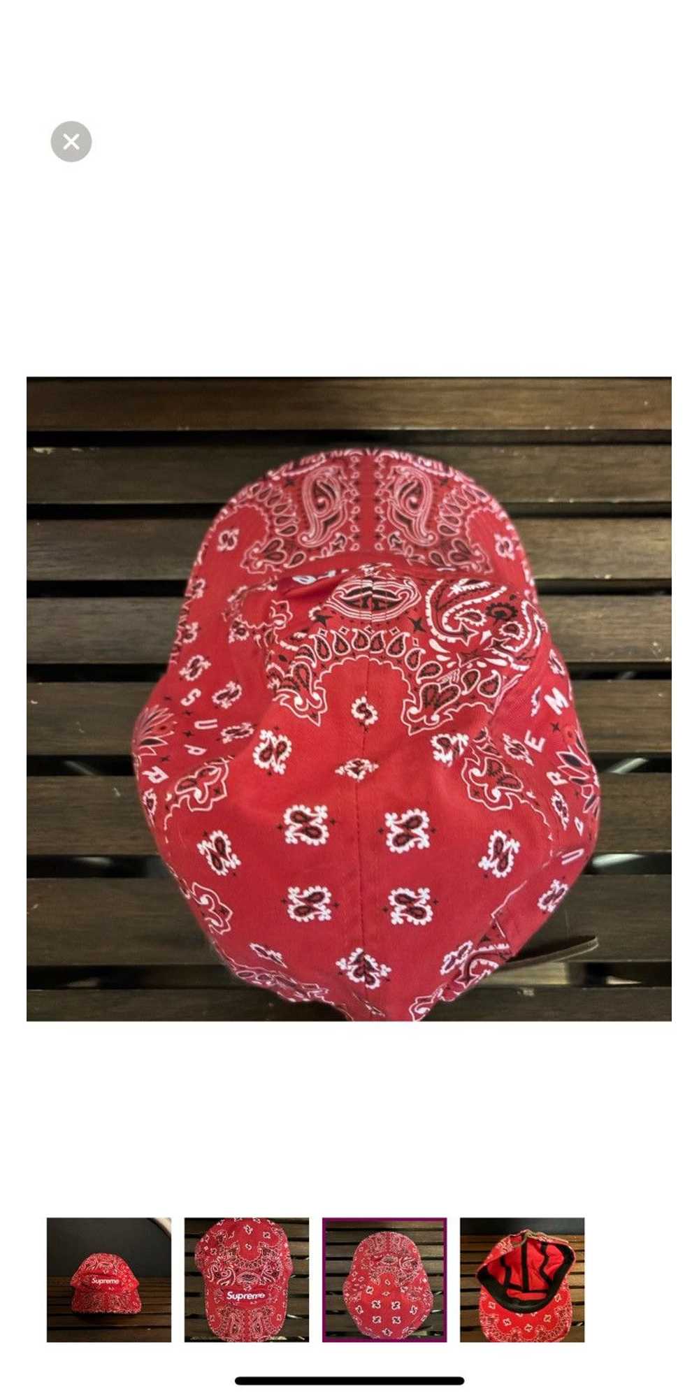 Supreme Supreme Red Bandana Hat - image 3