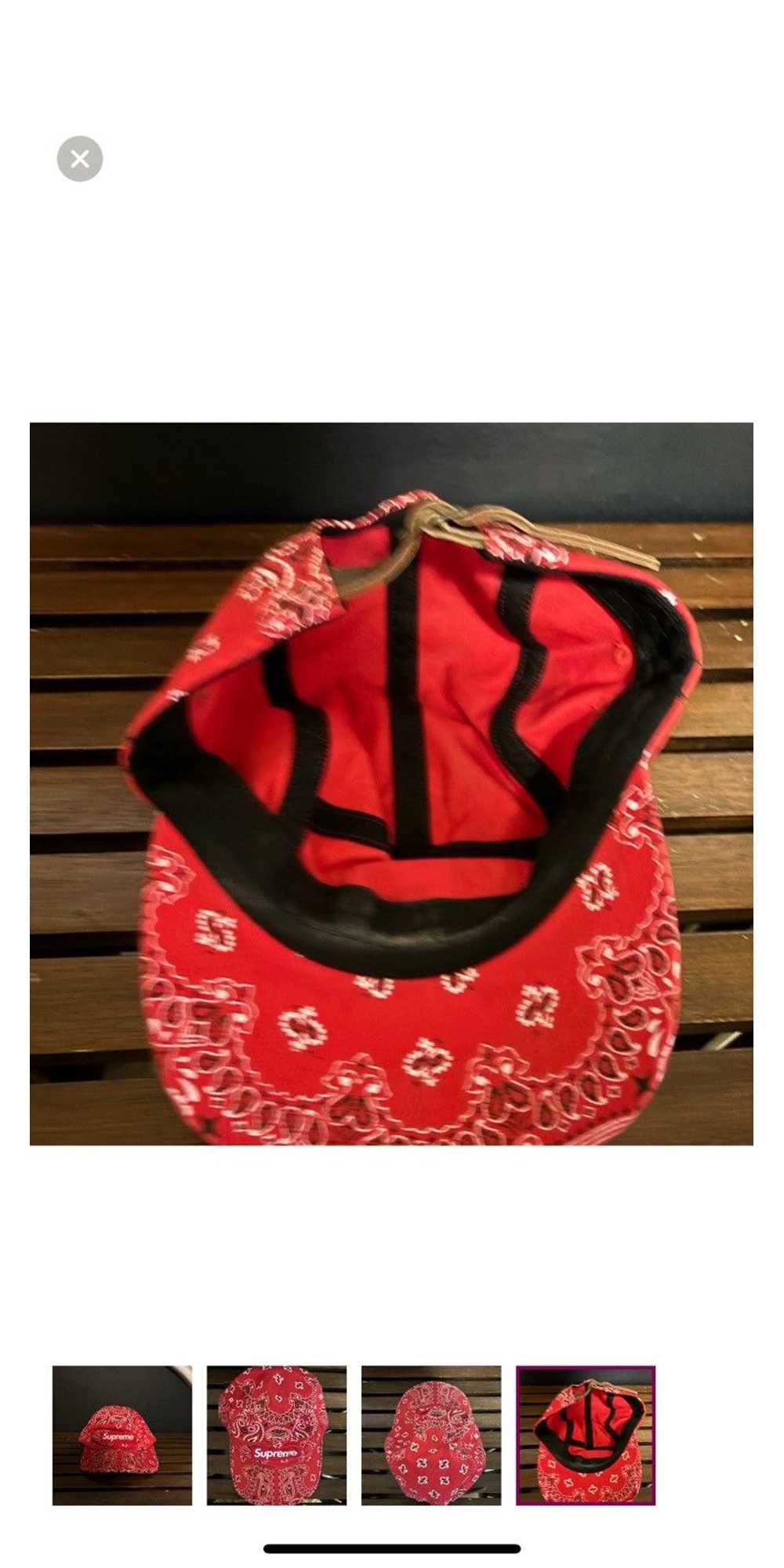 Supreme Supreme Red Bandana Hat - image 4