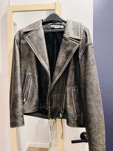 Acne Studios Acne Studios Faded-Effect leather jac