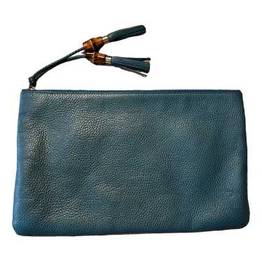 Gucci Bamboo leather clutch bag