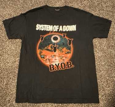 SYSTEM OF A DOWN 2005年　バンT Vintage 2005 System of a Down Black North American Tour