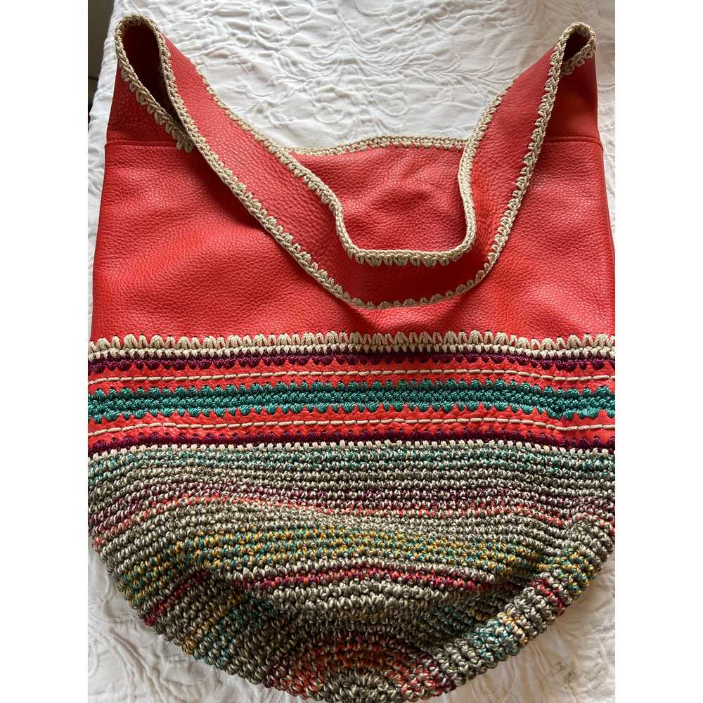 The sak leather hand crocheted hobo shoulder bag … - image 9