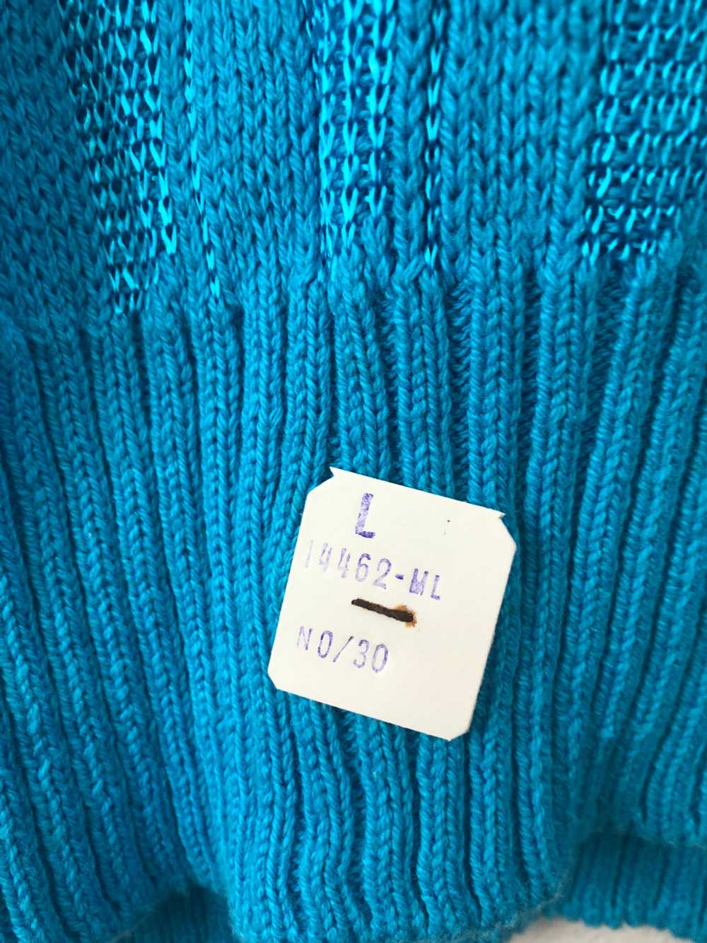 Helen Sue Sweater - Turquoise (Deadstock) - image 3