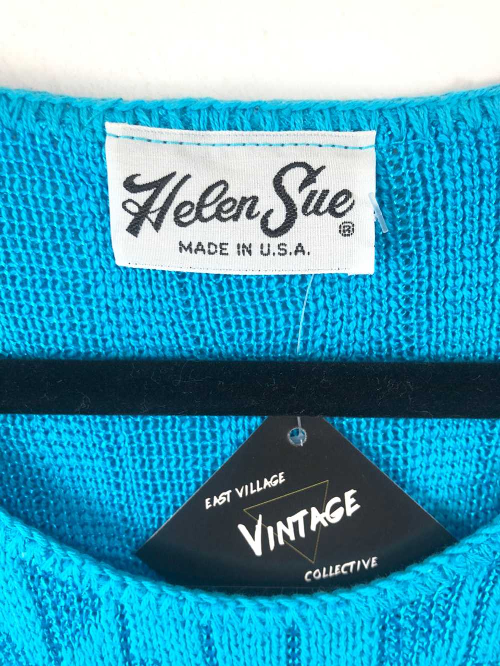 Helen Sue Sweater - Turquoise (Deadstock) - image 4