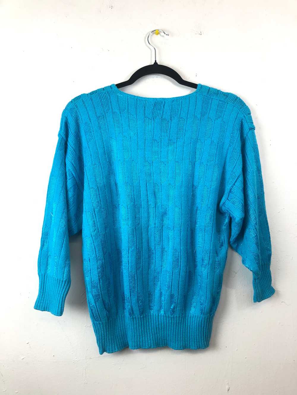 Helen Sue Sweater - Turquoise (Deadstock) - image 5