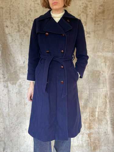 70s Navy Blue Peacoat