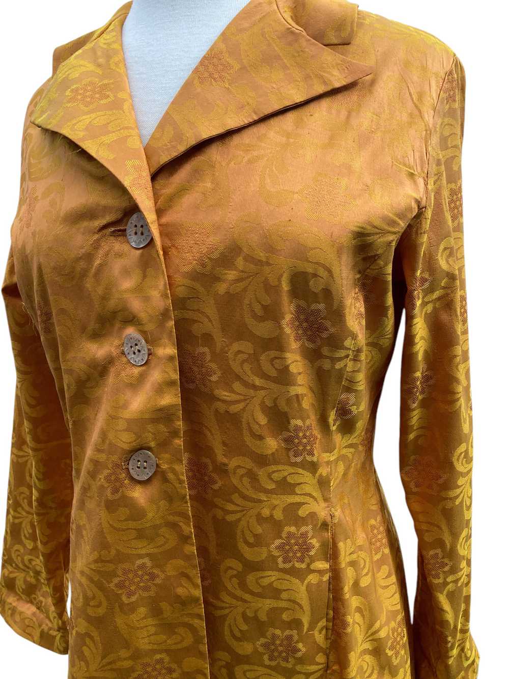 Karol Richardson Mustard Silk Topper, S/M - image 4