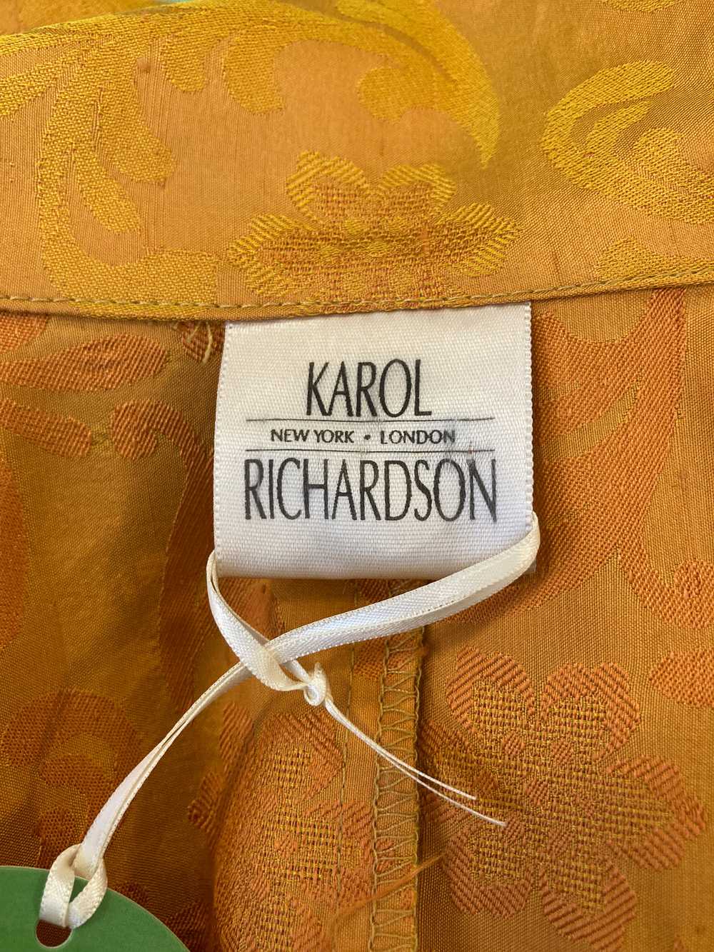 Karol Richardson Mustard Silk Topper, S/M - image 7