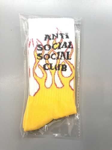 Anti Social Social Club DS Black ASSC Yellow Flame