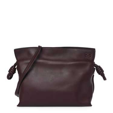 LOEWE Calfskin Mini Flamenco Knot Clutch Prune