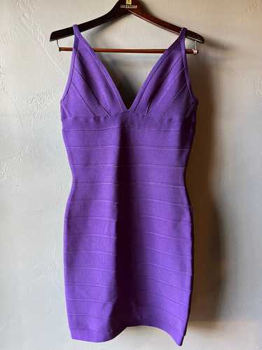 HERVE LEGER Purple Bandage Dress (L) | Used,…