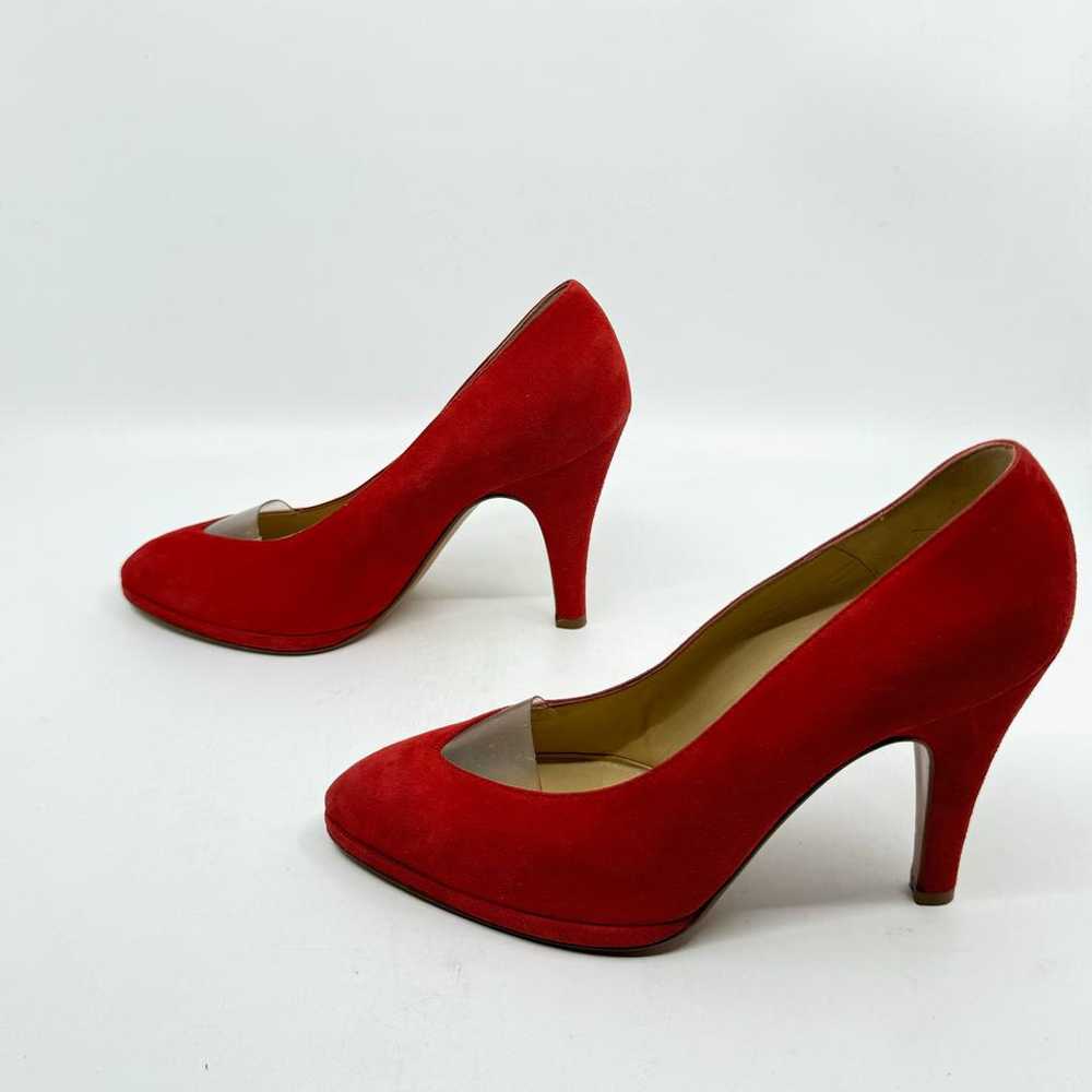 ALAIA Rare Vintage 80s Alaïa Red Suede Pumps (36.… - image 2