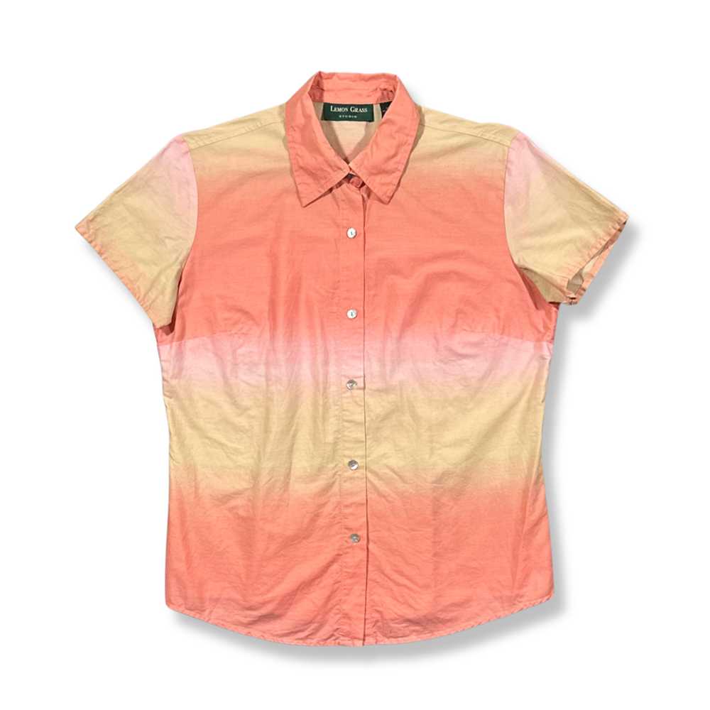 Lemon Grass Studio 90's Cotton Ombré Shirt (S) |… - image 1